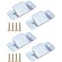 QWORK® 4 Pcs Supports de Fixation pour Canapé Sectionnel, Connecteur de Canapéà Emboîtement en Fer Galvanisé avec Vis (96 x 46 m