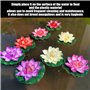 Lot de 8 fleurs de lotus artificielles - Décoration de piscine - Fleurs de lotus artificielles - Décoration de bassin en plein a
