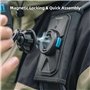 SUREWO Support magnétique pour Sac à Dos à dégagement Rapide, Support bandoulière à 360° avec Crochet Universel en J Compatible 