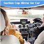 VFANDV Rétroviseur Intérieur 24 x 6.5cm à Ventouse, Conduite Accompagnée, Universel Rotatif à 360° pour Voiture, SUV, Camions