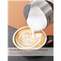 HOUSNAT Mousseur à Lait, 4 en 1 Mousseur à Lait électrique, 400W, 200ML, Mousse Chaude et Froide Pour Café et Cappuccino, Contrô