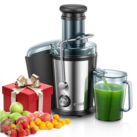 Juilist 800W Centrifugeuse Extracteur de Jus, Centrifugeuse Fruits et Legumes à 2 Vitesses, 75MM Large Bouche en Acier Inox, Des Juilist 800W Centrifugeuse Extracteur de Jus