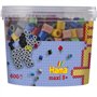 Hama - 8573 - Loisirs Créatifs - Pot 600 Perles à Repasser - Taille Maxi - Mix 7 Couleurs