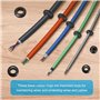 MumdoYAL 260 pièces rondelle caoutchouc，passe fil caoutchouc，joint caoutchouc，passe cable，7 Tailles, pour la protection des câbl