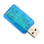 Hakeeta Adaptateur de Carte Son Audio USB2.0 avec Prise Haut-Parleur/Casque/Microphone, Prise en Charge du Post-Ton 3D et de la