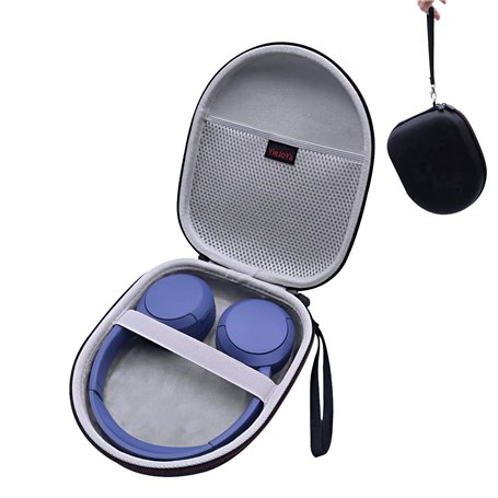 Étui de protection pour casque Bluetooth sans fil Sony WH-CH520 WH-CH510 - Robuste - Noir