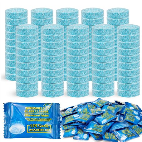 100 Pièces Pastille Lave Glace pour Pare-Brise Auto
