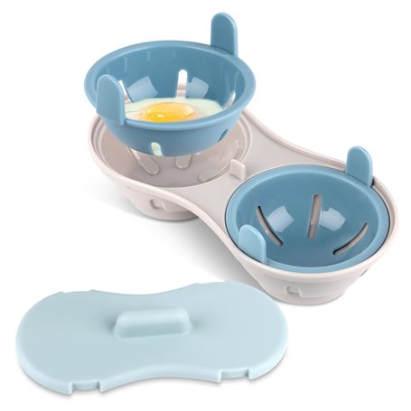 Pocheuses à Œufs Micro-Ondes Cuiseur Oeuf Micro Ondes Moule à Œufs 2 Tasses Cuit Oeuf Micro Onde Chaudière à Œufs Cuiseur à Vape