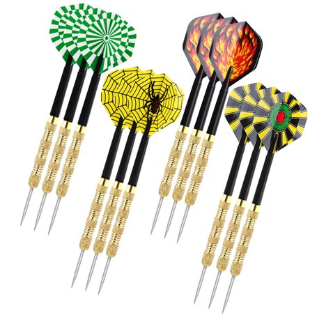 12 Pièces Flechette Pointe Acier Fléchettes Pointe Acier Flechettes Pointes Acier Fléchette Darts en Métal Jeu de Fléchettes Pro