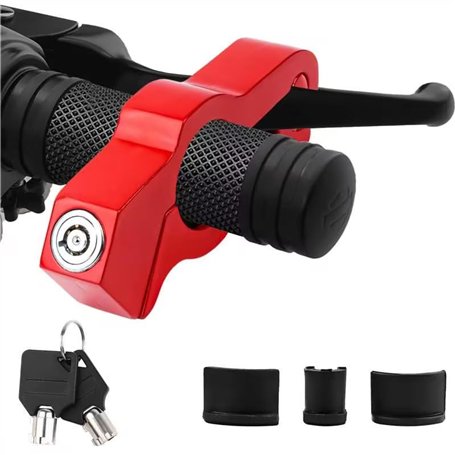 Poignée de Guidon de Moto Verrouillage du Guidon de Moto Verrou de Frein D'Accélérateur Serrure de Poignée Antivol Verrouillage