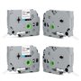 4 x Ruban Compatible pour Etiqueteuse Brother P-Touch Étiqueteuses Tze-231 Tze231 Noir Sur Blanc Laminé Cassette 12mm 0.47 X 8M