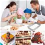 DURANTEY Cadre Patisserie en Acier Inoxydable 15 à 28 cm Réglable Moule Gateau Carré Extensible Moule Carré Patisserie Antirouil