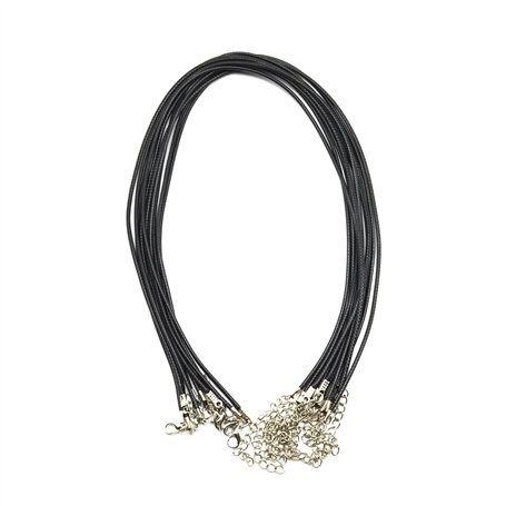 Cordon de Collier Wax Cordon de Collier en Cuir Artificiel Collier Mousqueton en Corde Tressée DIY Collier Pendentif Accessoires