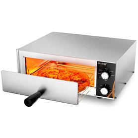 DULNICE Four à pizza électrique 1500W avec minuterie de 30 minutes, Four à Pizza Professionnelle en Acier Inoxydable DULNICE Four à pizza électrique 1500W avec minuterie de 30 minutes