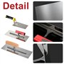 Meyagot 3pcs Truelle De Lissage, Truelle À Plâtre, Platoir À Enduit En Acier Inoxydable Platoir De Finition Truelle De Plâtre Tr