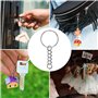 Avesteir 120 Pièces anneaux porte clé, anneau porte clef avec Chaîne, attache porte cles en métal, chainette porte clé, key chai