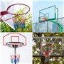 Lectorias Lot de 2 Filet Basket en Polyester, Filet de Basketball Amovible 12 Boucles, tricolores Rechange Filet Panier Basket-B