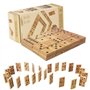 WOODENFUN Lot de 28 dominos Montessori - Pour enfants et adultes - En bois