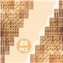 WOODENFUN Lot de 28 dominos Montessori - Pour enfants et adultes - En bois