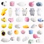 Amaza 36Pcs Squishy Kawaii Petit Animaux Anti Stress Reliever Jouet (Multicolore)