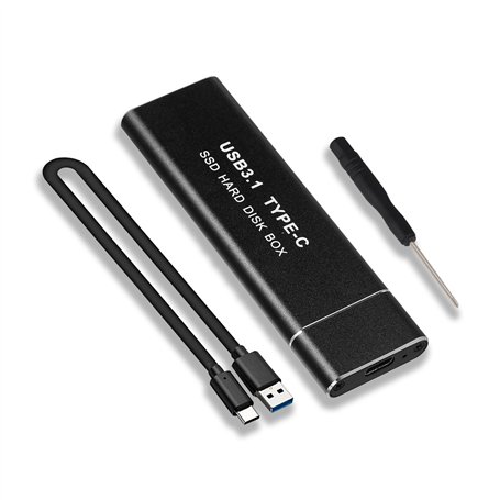 Boîtier M.2 SSD NVME(Not NFGG),USB Adaptateur Externe USB3.1 Gen2 USB-C Boîtier Disque Dur pour M.2 PCIe NVME M-Key 2230/2242/22