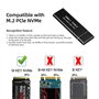 Boîtier M.2 SSD NVME(Not NFGG),USB Adaptateur Externe USB3.1 Gen2 USB-C Boîtier Disque Dur pour M.2 PCIe NVME M-Key 2230/2242/22