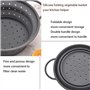 VIVIIHOO Passoire à pâtes Pliable de Peu encombrant, Facile à Nettoyer et Lavable au Lave-Vaisselle - Passoire en Silicone 21.5c