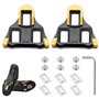 1 paire de crampons pour chaussures de vélo - Avec accessoires de montage (jaune)
