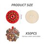 Lot de 50 boutons en bois colorés 25 mm Personnalisés Exquis Rétro Rond Naturel Accessoires de bricolage