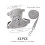 Harnais avec laisse pour lapin et petits animaux - Accessoire réglable et respirant (gris)