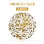 ZBHDEYG Lot de 20 Sets de Table Dorés Ronds en Feuille d'Or - Brillants et en Maille - Accessoires de Fête de Mariage et d'Anniv