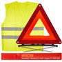 GADLANE Triangle De Signalisation Homologué Ece & Gilet Jaune Réfléchissant Pliable Alerte De Sécurité