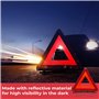 GADLANE Triangle De Signalisation Homologué Ece & Gilet Jaune Réfléchissant Pliable Alerte De Sécurité