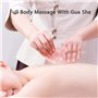 Jade Roller Visage et Gua Sha Masseur, Outil de Massage Facial Gua Sha,Gua Sha pour le visage, le cou et le corps,Calme Et Déten