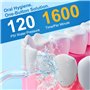 CARER SPARK Hydropulseur Dentaire - Irrigateur Oral Professionnel avec Mode Autonettoyant 4 Modes & 5 Buses Fonction USB Recharg