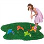 jacootoys Jeu de Croquet Animaux en Bois Jouets de Golf avec 2 Balles de Jeu éducatif Cadeau pour Enfants Filles Garçons