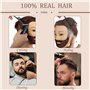 DaizySight Tete a Coiffer Professionnel Homme Barbe avec 100% Cheveux Naturels Humains, Tete Maleable Coiffure, Tête D’exercice 