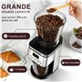 AMZCHEF Moulin à Café Electrique 160 W | 30 Réglages de mouture grossière à fine | 1-12 Tasses ou jusqu'à 40 secondes | Capacité