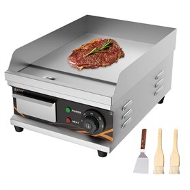DULNICE Plancha Électrique Professionnelle en Acier Inoxydable, Commerciale Plancha de Cuisson Grill electrique,220-240V DULNICE Plancha Électrique Professionnelle en Acier Inoxydable
