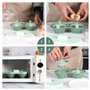 Cuiseur à Oeufs Micro-Ondes,Cuiseur à Oeufs Égouttants de 2 Tasses pour la Fabrication d'Oeufs Pochés,Double Egg Cup,Pocheuses à