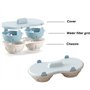 Cuiseur à Oeufs Micro-Ondes,Cuiseur à Oeufs Égouttants de 2 Tasses pour la Fabrication d'Oeufs Pochés,Double Egg Cup,Pocheuses à