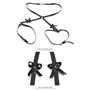 Punk Chaîne de Corps en Cuir pour Femmes Taille Harnais Ceinture Noir Gothique Chaîne de Jambe Réglable Ceinture Cuisse Jarretel
