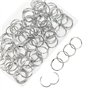 100 Pièces Anneaux de Reliure 25mm/30mm/35mm Reliure Anneaux Métalliques Bagues de Livre Anneaux de Classeur Porte-clés pour Cah
