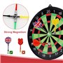 Jeu de fléchettes magnétiques de 43,2 cm double face avec 12 fléchettes pour fêtes, maison et jardin