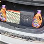 Filet de Rangement Coffre de Voiture 110×60cm - Extensible Jusqu'à 220×120cm - Élastique Avec 4 Crochets - Pour la Plupart des V