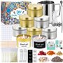 Frasheng Kit de fabrication de bougies avec cire de soja et accessoires
