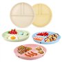 Lot de 5 Assiette Compartiment Adulte Enfant