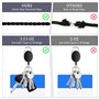 3 Pièces Porte Clef Retractable Mousqueton, MXTIMWAN Rétractable Porte Badge Porte Clef Enrouleur Cable Acier 60cm Porte-clés Ré
