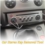 4PCS Autoradio Adaptateur Demontage, Clés d'extraction de démontage, Clé Extraction Autoradio, Outil de déverrouillage d'autorad