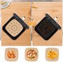 100 Papier Sulfurisé Air Fryer，Perforé Papier Cuisson Air Fryer，Jetable Antiadhésive Sans Huile Papier Parchemin Accessoires pou